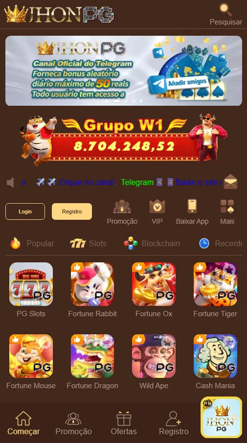 Usuário jogando no aplicativo Jhonpg em dispositivo móvel